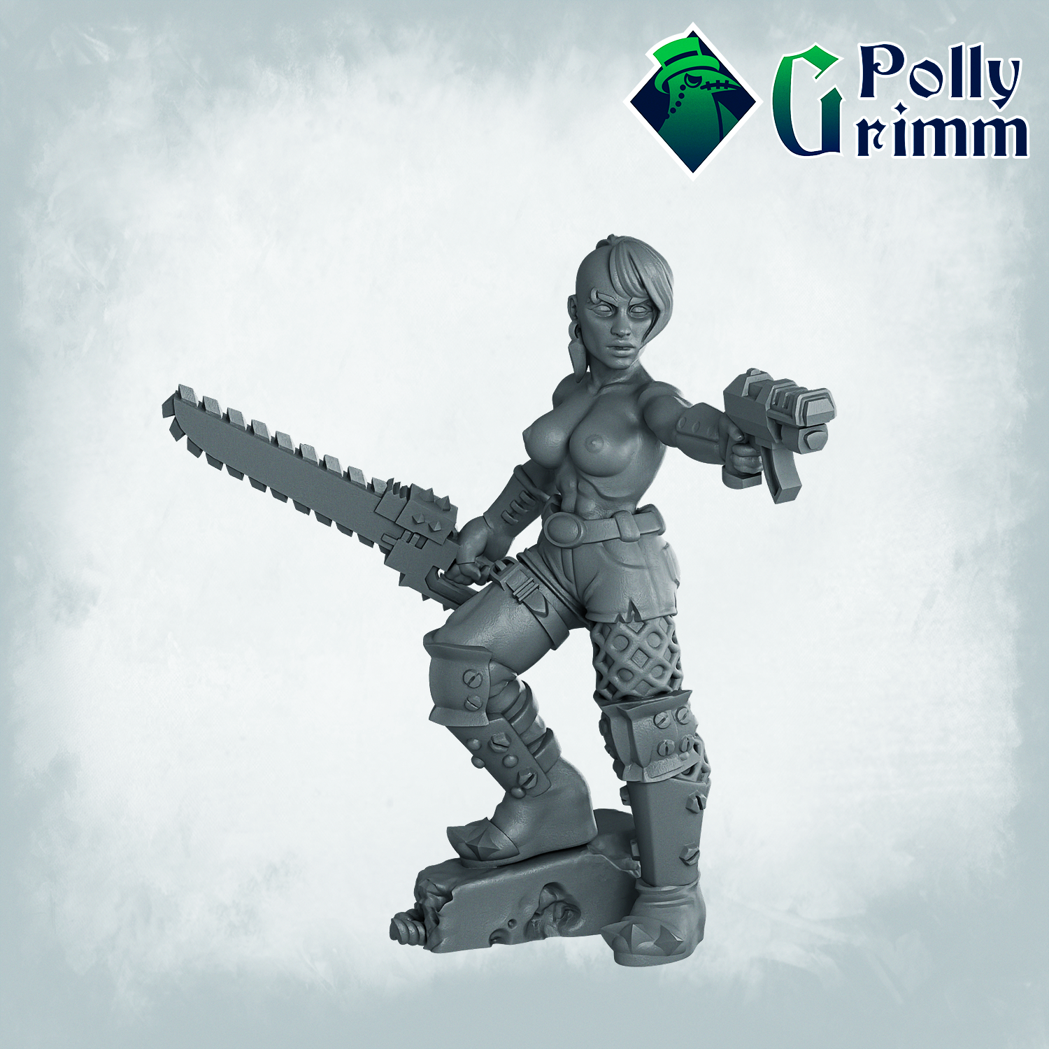 Tabletop sci-fi post apocalypse miniature. Wasteland Amazons. NSFW version
